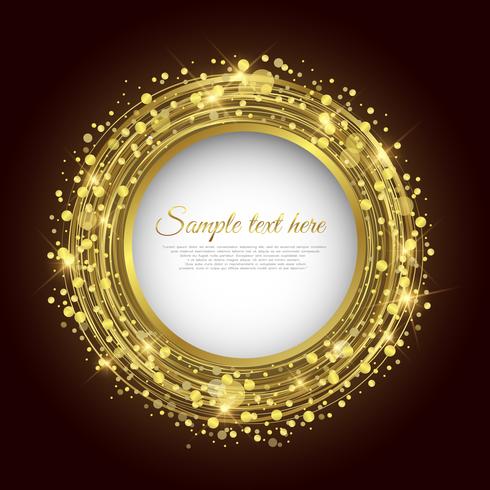 Golden circle background vector Abstract Background 