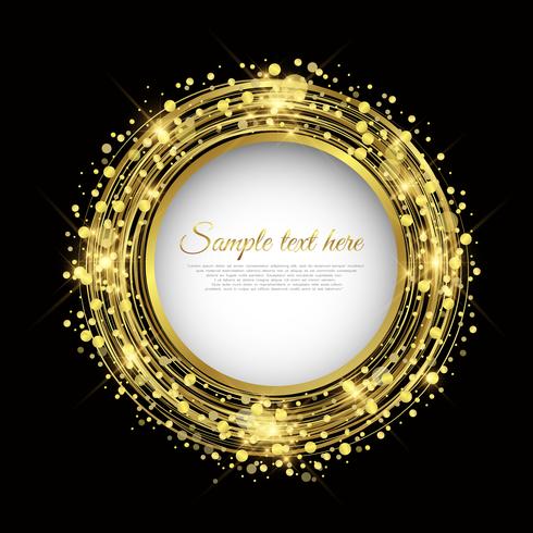 Golden circle background vector Abstract Background 