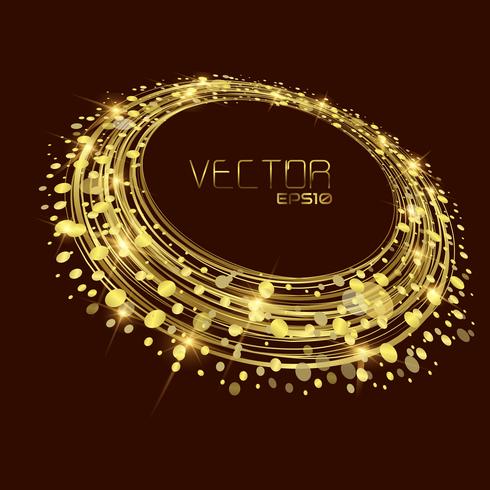 Golden circle background vector Abstract Background 