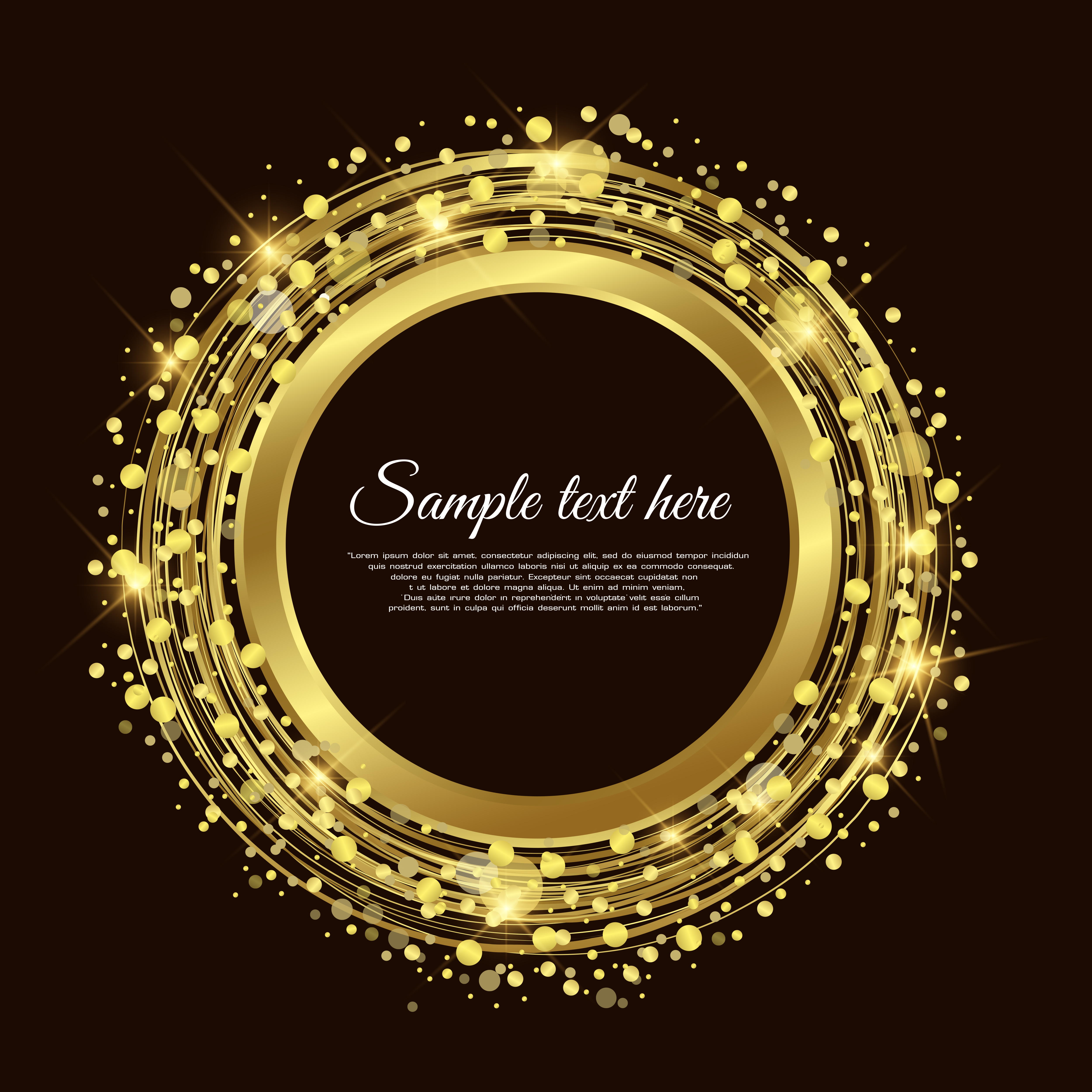 Golden circle background vector Abstract Background 533951 - Download