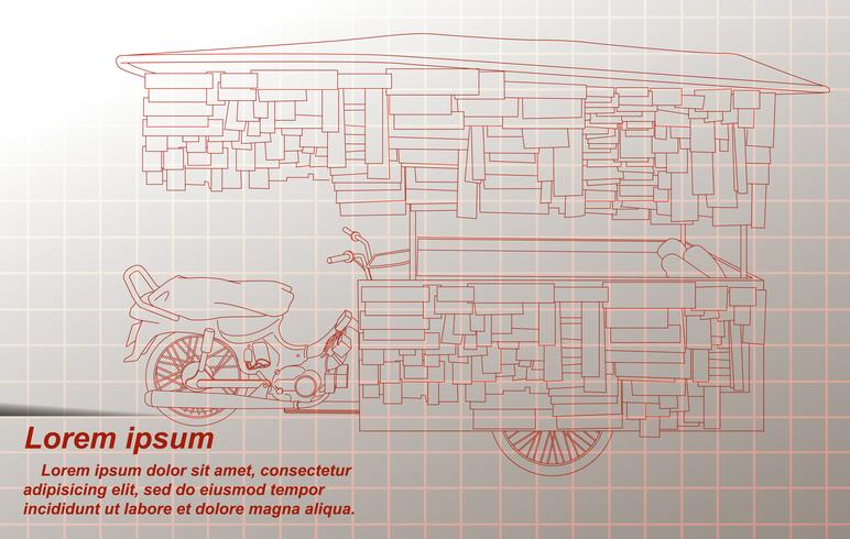 portable stall. vector