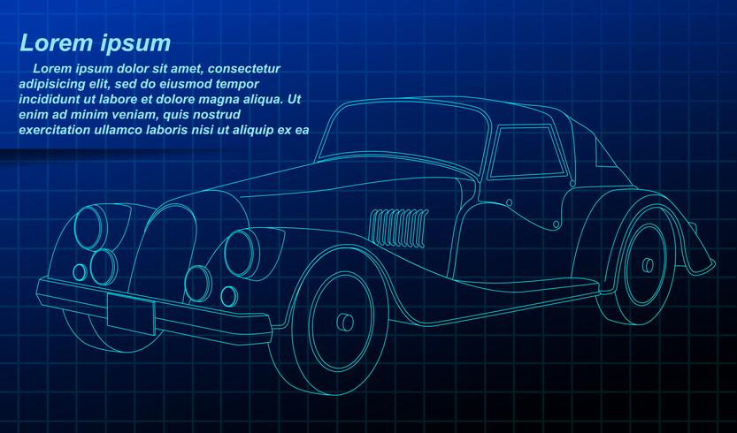 Esquema del vehículo. vector