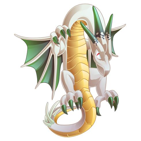 El dragón es animal en los cuentos de hadas. vector