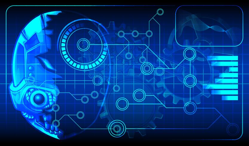 Android diagram in cartoon style. vector