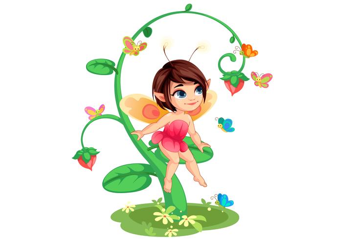 Little flower fairy 6 vector