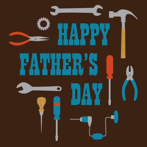 Happy Father's Day graphic with tools 534222 Vector Art at Vecteezy