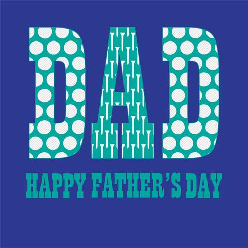 Father's Day typography graphics with golf patterns 534254 Vector Art ...