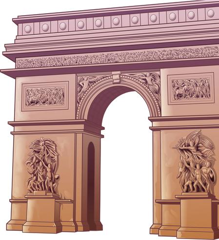 Vector isolated arch of Titus in cartoon style.