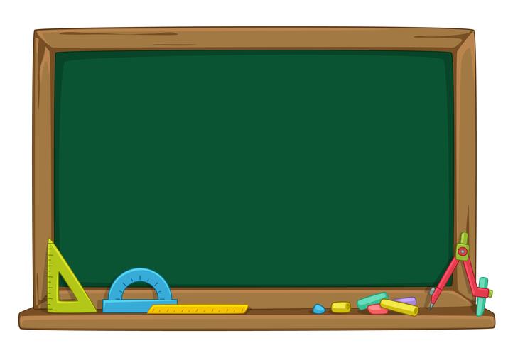 Blank green chalkboard vector illustration