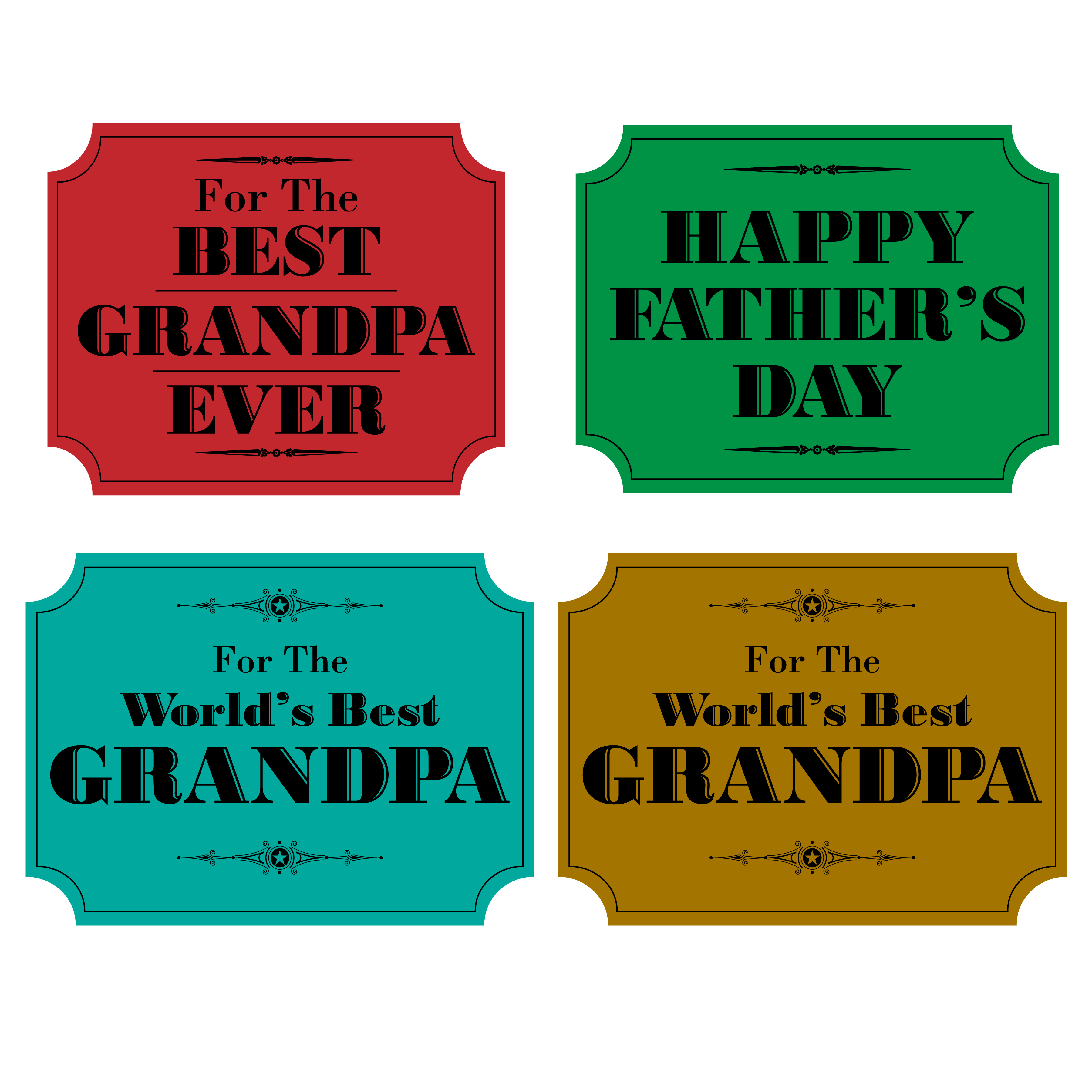 Download Grandpa Fathers Day Labels 534318 Vector Art At Vecteezy