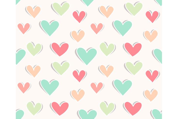 Heart paper cut out seamless wallpaper vector