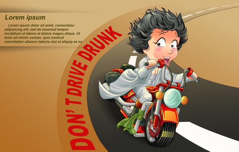 Rider is telling you that do not drive if you drunk. vector