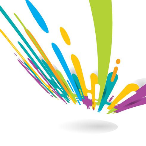 Abstract Bright Color Rounded Shapes Lines Transition Perspective