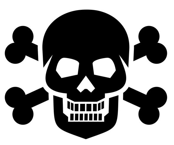 emblema con calavera vector