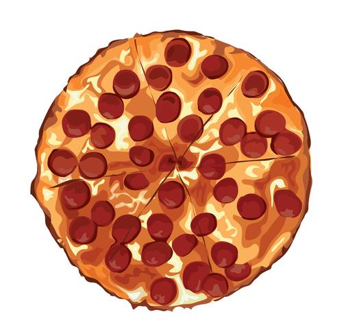 la caricatura de pizza vector