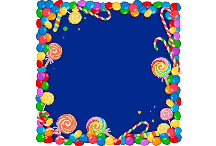 colorful candy blank frame vector