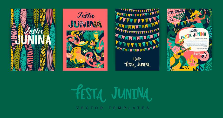 Festa Junina. Vector templates.