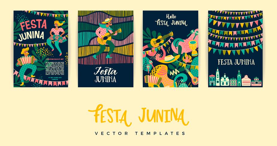 Festa Junina. Vector templates.