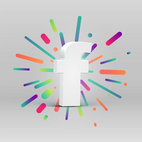 3D character from a fontset with colorful background, vector illustartion