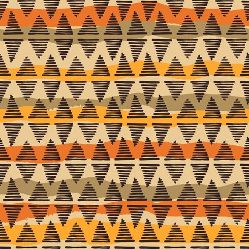 Tribal ethnic seamless pattern with geometric elements vector