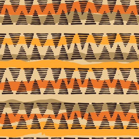 Tribal ethnic seamless pattern with geometric elements vector