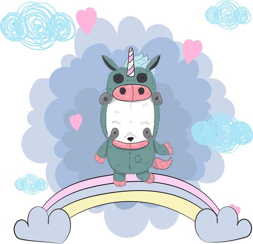cute little Panda vector