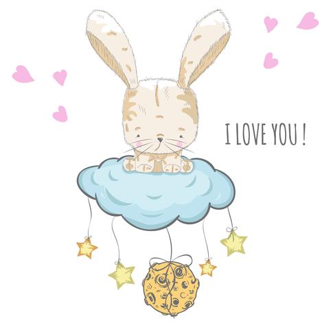 cute little rabbit vector