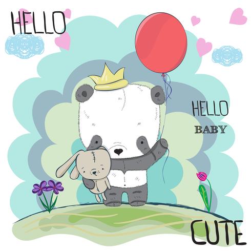 cute little Panda vector