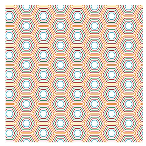 Yellow Hexagonal Pattern Design vector