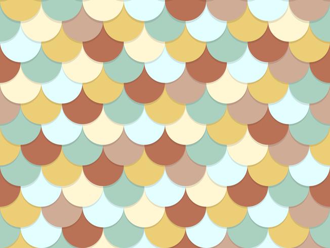 Seamless pattern of overlapping circle pastel color background vector