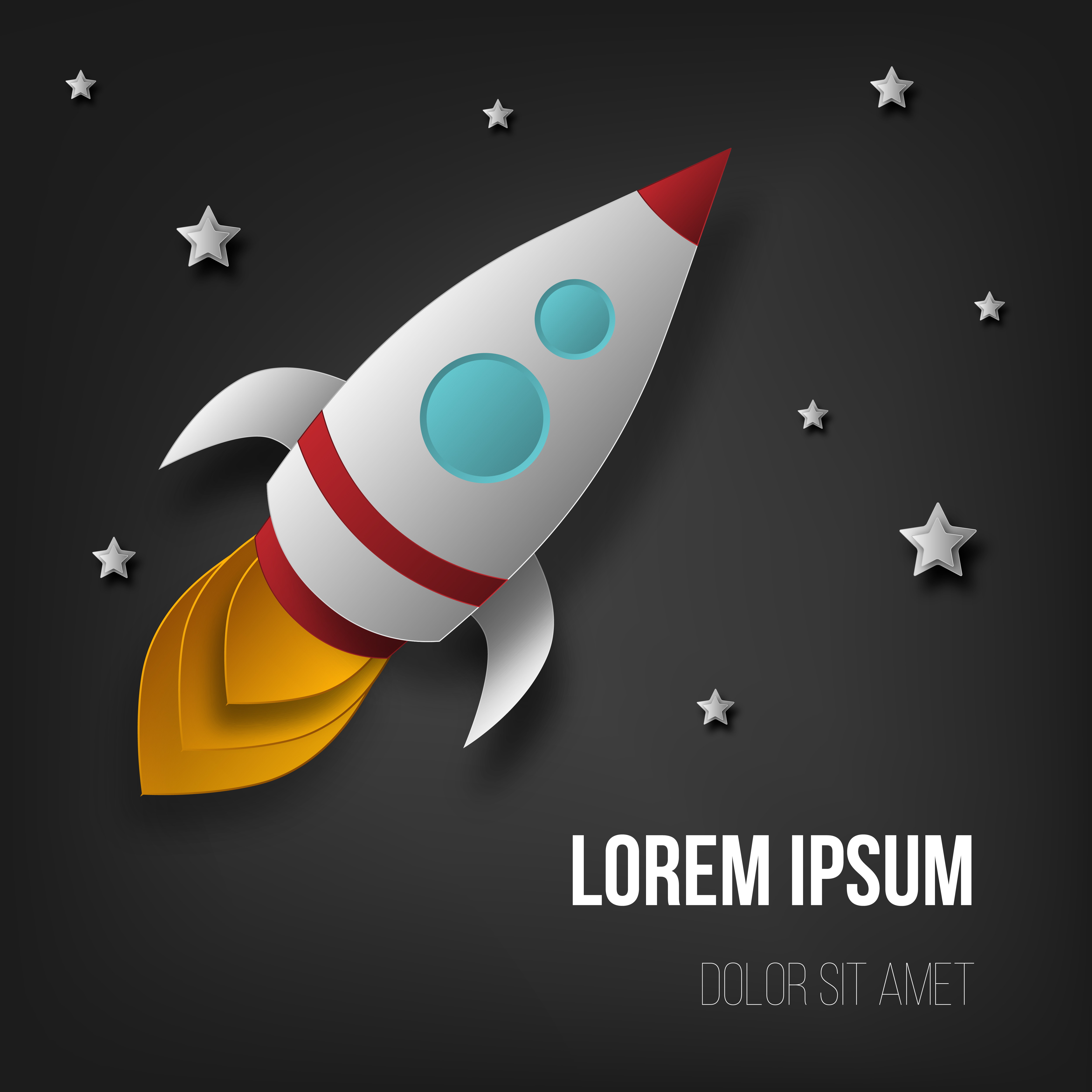 Download Vector rocket, space, planets, stars, cut from paper, 3d. - Download Free Vectors, Clipart ...