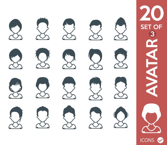 Set of people avatars with backgrounds vector