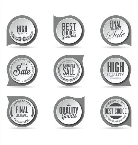 Retro vintage badges and labels collection vector