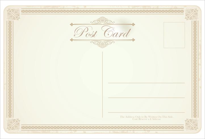 Tarjeta postal vector retro vintage design