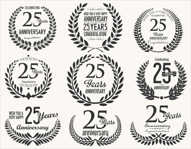 anniversary background vector