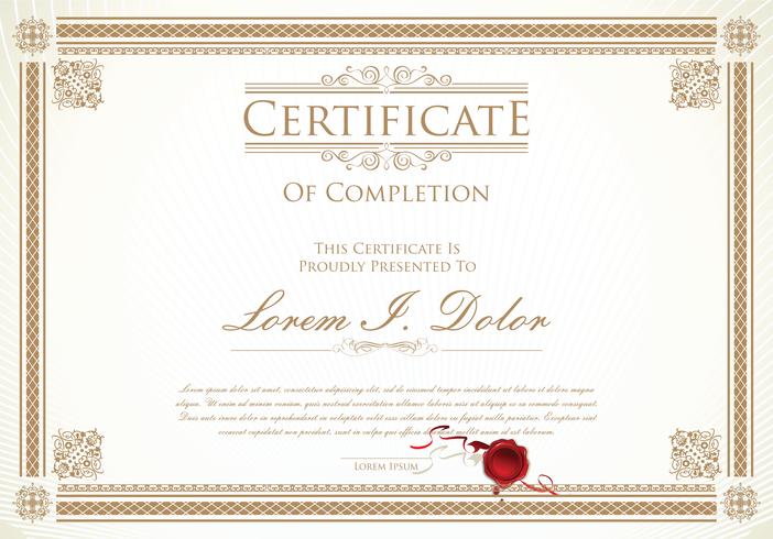Certificate Template vector