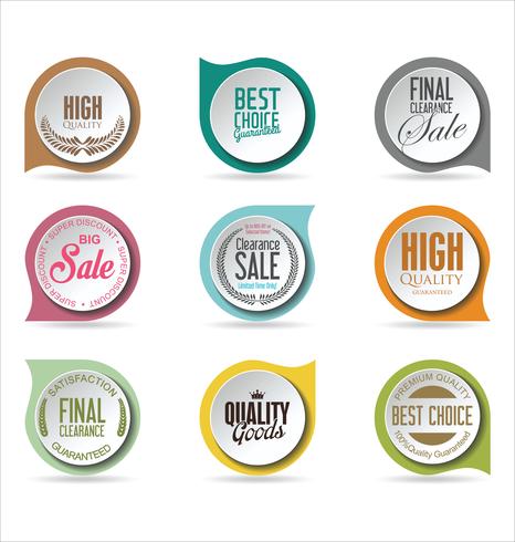 Retro vintage badges and labels collection vector