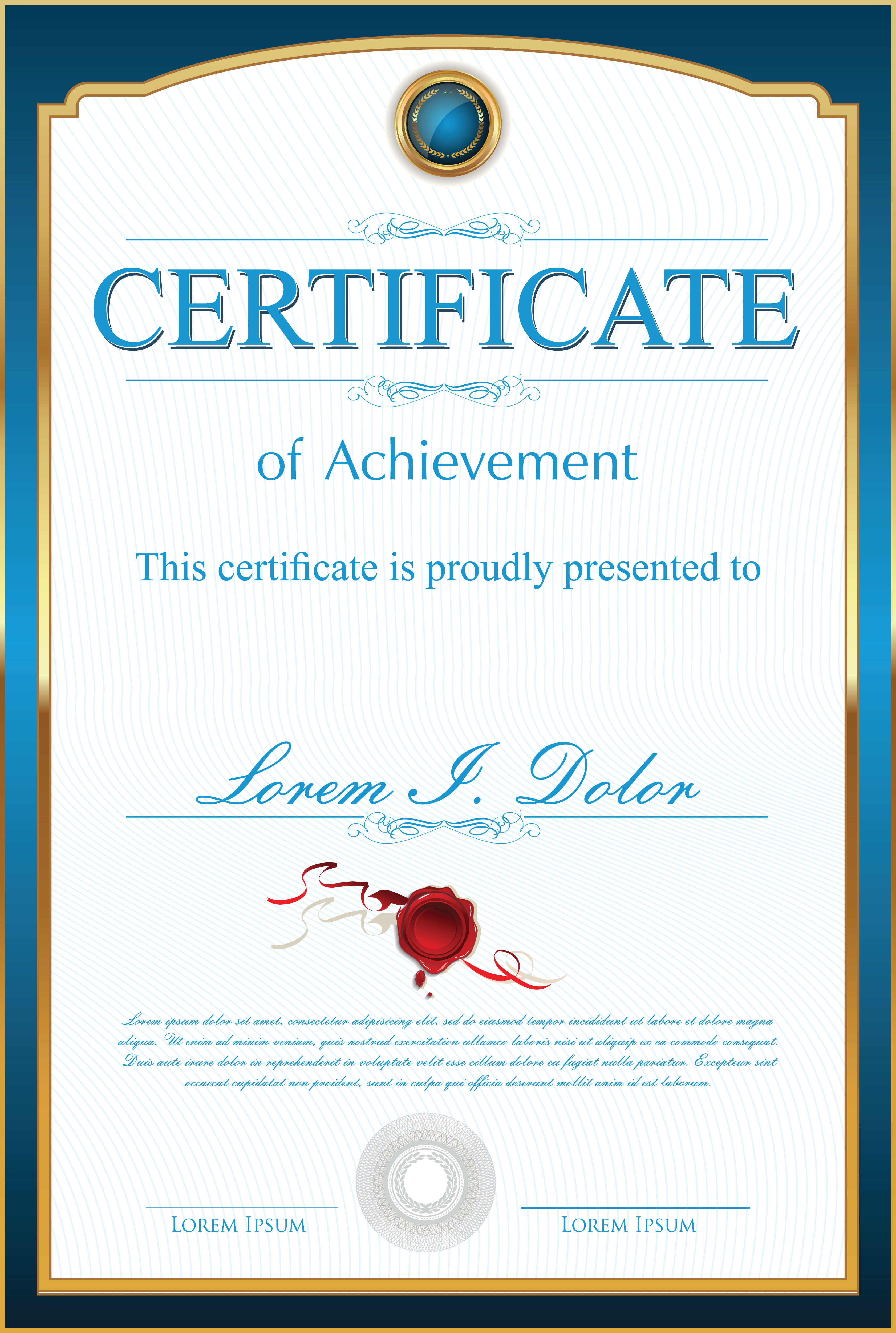 Certificate Template 535154 Vector Art at Vecteezy