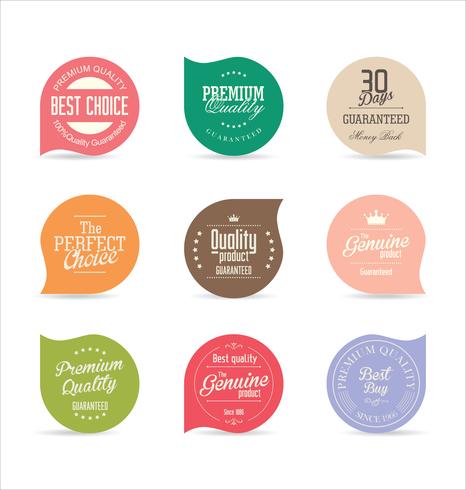 Modern badges stickers and labels collection vector