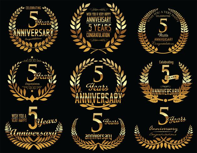 anniversary background vector