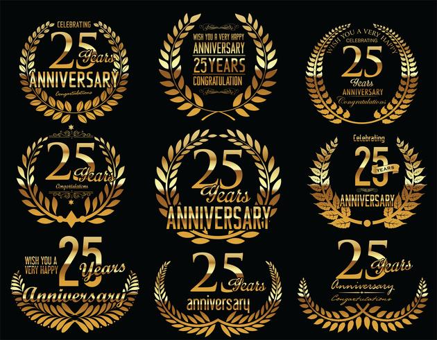 anniversary background vector