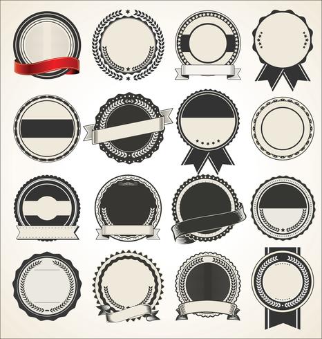 Retro vintage badges and labels collection vector