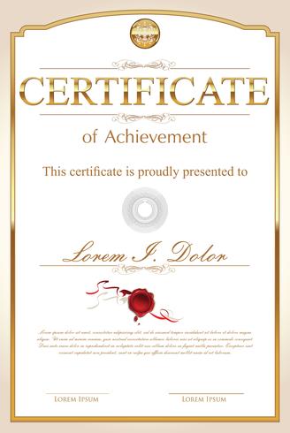 Certificate Template vector