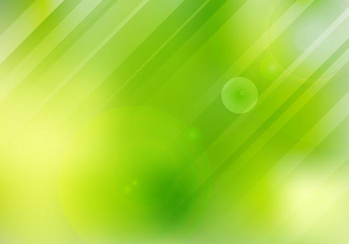 Abstract green nature blurred background with lens flare and lighting. vector