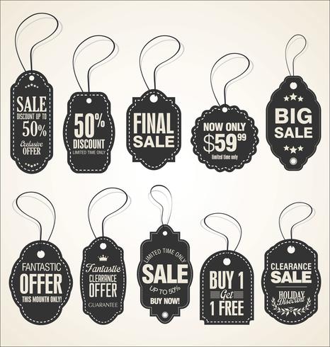Retro vintage badges and labels collection vector