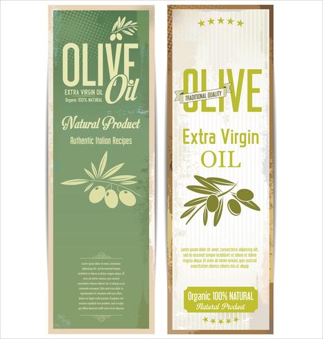 Olive oil retro vintage background collection vector