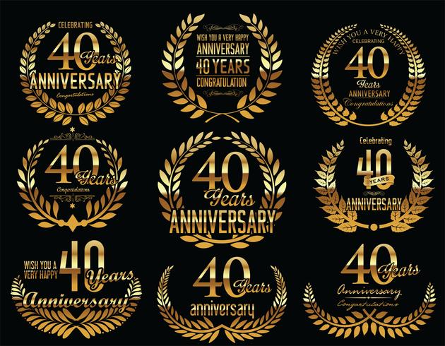 anniversary background vector