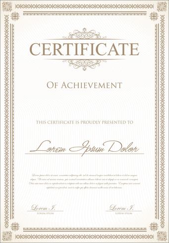 Certificate Template vector