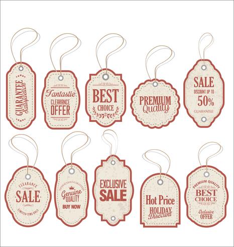 Retro vintage badges and labels collection vector