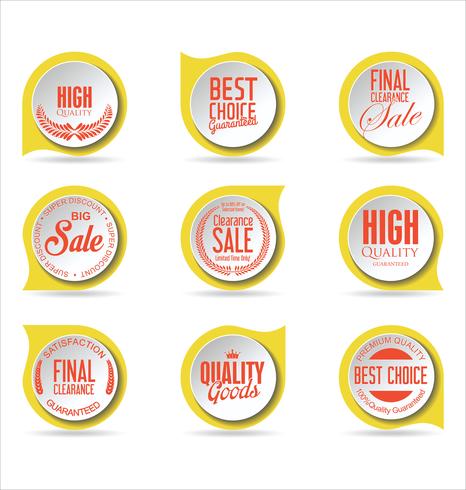 Modern badges stickers and labels collection vector